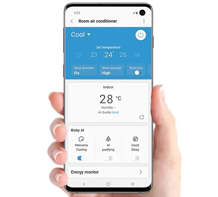 Samsung Cebu 12000 BTU: Aplicația Smart Things 