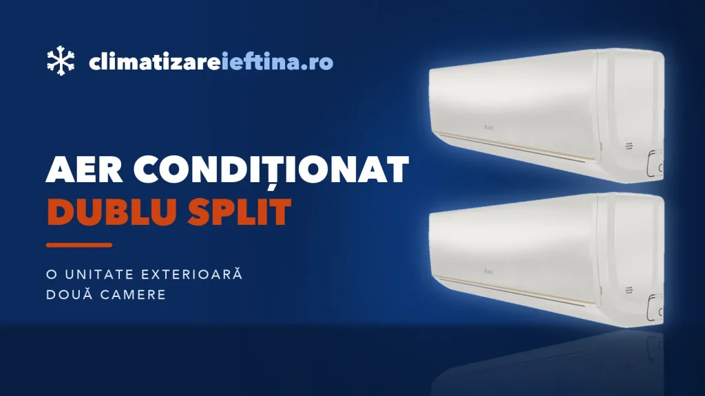 Aer condiționat dublu split: două unități interioare, două camere