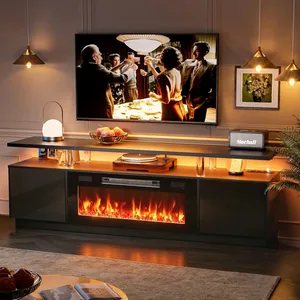 Mobatelier comodă TV 178 cm cu șemineu de 36 inch