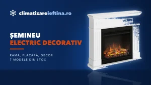 Șemineu electric decorativ: cum alegi rama, flacăra și modelul