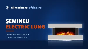 Șemineu electric lung: modele de 120, 150 și 180 cm