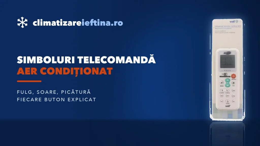 Simboluri telecomandă aer condiționat: moduri și setări explicate